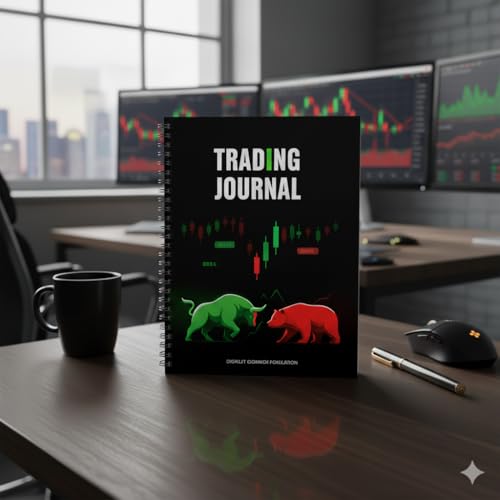 Image of Trading Journal Notebook A5 | Trading Diary for Forex, Crypto & Stock Market | Track Entry, Stop Loss, P&L & Notes