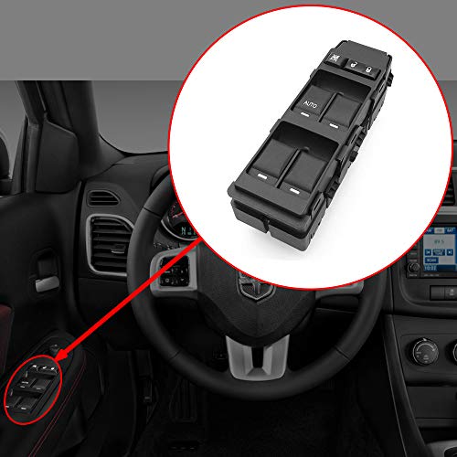 Image of Power Window Switch Driver Side,with 1 Single AUTO,Replacement for Chrysler 200 300 Sebring Dodge Avenger Caliber Charger Magnum Jeep Compass Patriot Replace# 4602780AA