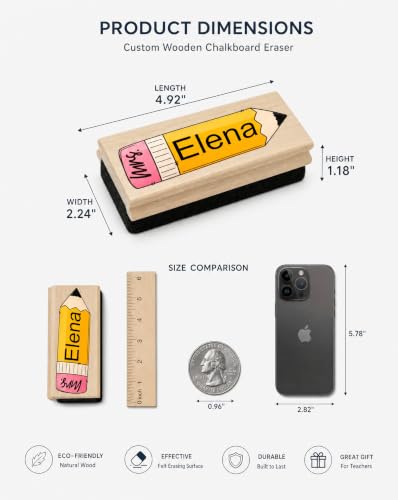 Customizable Wooden-Handle Felt Blackboard Eraser — Suitable for Office and Home; an Ideal Gift for Teachers and Colleagues. — view 5