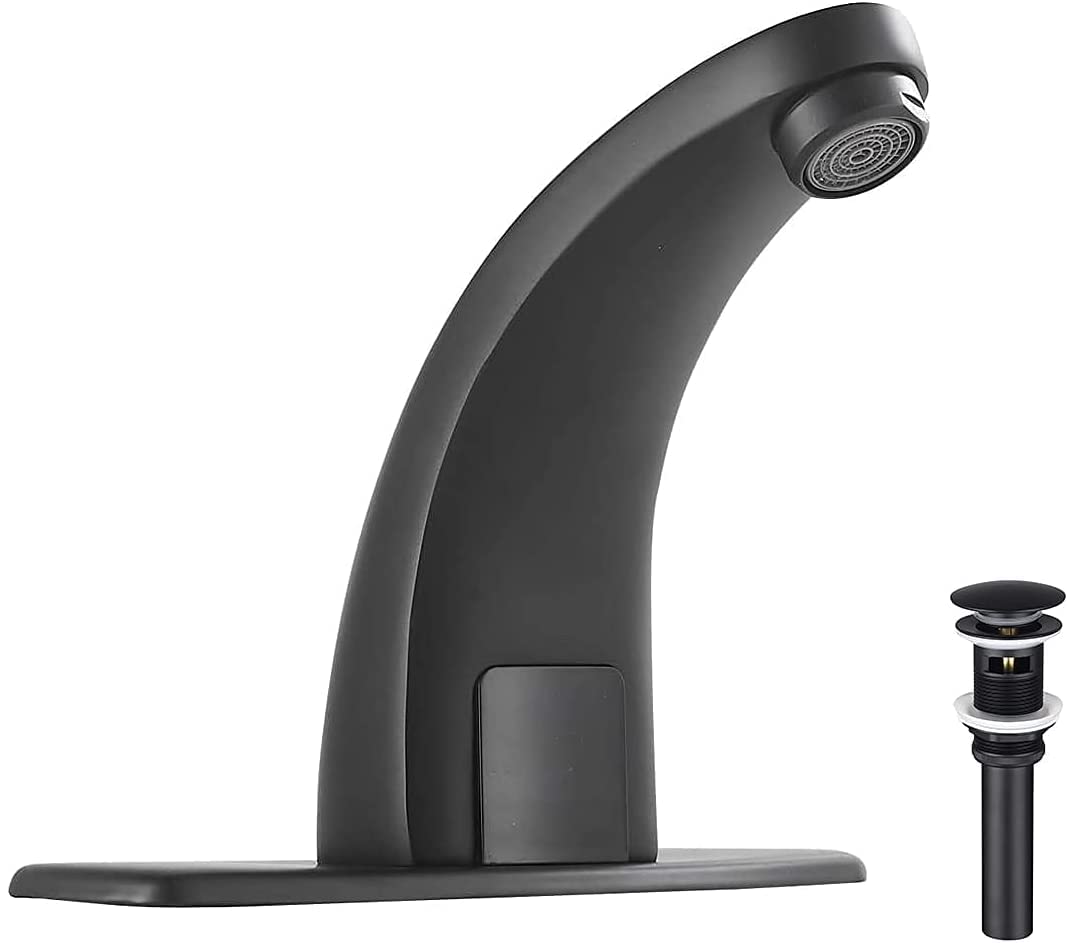 Touchless Bathroom Faucet Black Automatic Faucet Auto Sensor Bath Tub