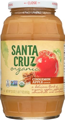 Santa Cruz Organic Applesauce, Og, Cinnamon, 23-Ounce (Pack of 6)