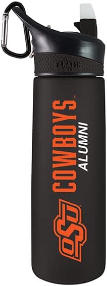 The Fanatic Group Personalized Oklahoma State University Alum 24 oz Frosted Sport Bottle - Black