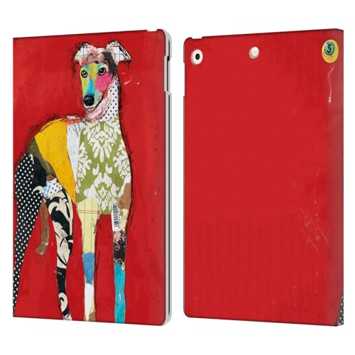 Étui iPad 10.2 en cuir Michel Keck Greyhound housse portefeuille pour tablettes Apple