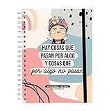 Miquelrius - Agenda anual 2022 Miss Borderlike - Semana Vista Horizontal - Tamaño Plus 155 x 213 mm (aprox A5) - Cubierta rígida mate - No Pasarán - Español (MR34725)