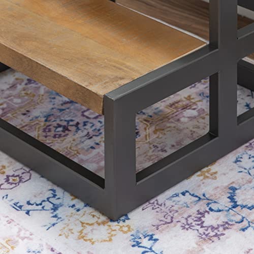 Powell Modern Pewter Grey Finish Charmaine Wood And Metal Bed Steps #TOP3