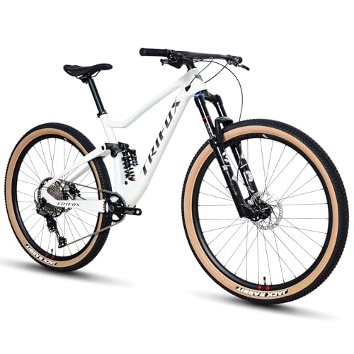 TRIFOX Carbon Fiber Mountain Bike, 29er Full Suspension