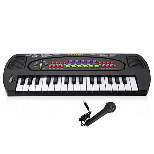 Lightahead 32-Key Electronic Organ Keyboard Piano Portable Multi-Function Kids Children Educational Toy - Black