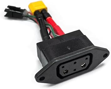 Lithium Ion Battery Plug Fits Elyx Smart Dazz Zebra Scooter E Moped Battery (Female-Round Pin)