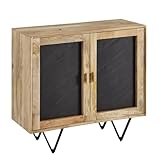 Photo Gallery finebuy credenza con due ante 80x75x35 cm legno massello di mango e pietra | design madia cucina e ingresso moderna | sideboard corridoio e soggiorno Photo Gallery finebuy credenza con due ante 80x75x35 cm legno massello di mango e pietra | design madia cucina e ingresso moderna | sideboard corridoio e soggiorno