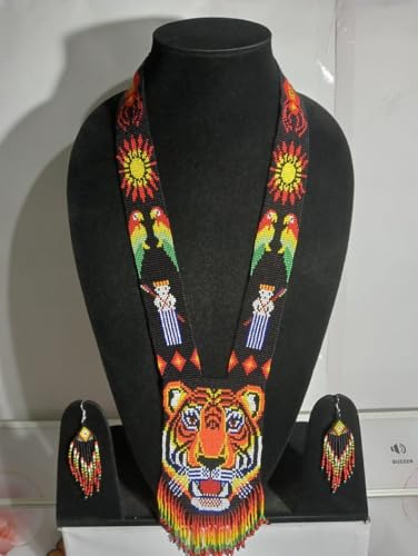 Collar Gerdan de tigre con pendientes de cuentas LKBEADS 2