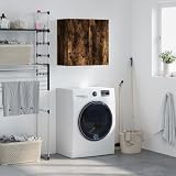 WXGTBKPR Armadietto da parete effetto rovere affumicato, 60 x 31 x 60 cm, pensile in legno per montaggio a parete