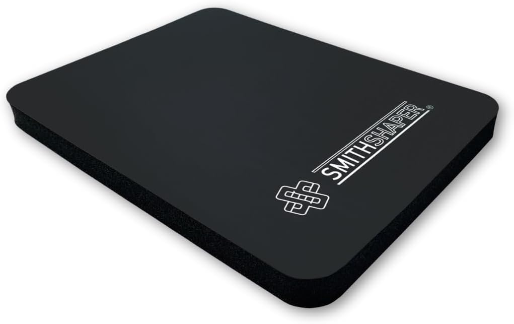 SmithShaper® SUPER PAD Thick Exercise Knee Mat (25.4mm) Cushions Knees and Elbows During Ab Rollouts (ab rolls), Knee Pushups and Planks Workouts/Yoga | Durable, Soft Nitrile Rubber | Resists Odors