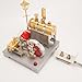ROUASD Retrol SE-02 Steam Engine Model Kit That Works, 100PCS Reversible Metal Stationary Engine with Boiler Generator Lamp – Perfect for STEM Learning & Collectors
