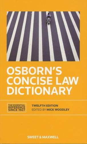 Image of Osborn's Concise Law Dictionary by Mick Woodley (21-Feb-2013) Paperback
