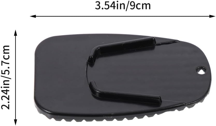 2sets Motorcycle Stand Pad Kickstand Pad for Bike Durable Abs Material Stabilize Motorcycle Parts Black 4pcs*2