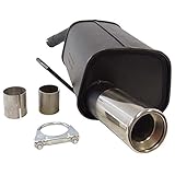 alfa 156 sportauspuff Abmessung der Endrohre: 1x 90mm rund gebördelt gerade