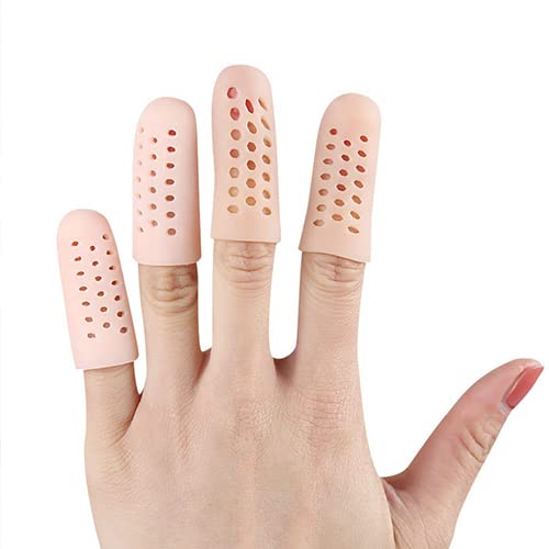 Yimanduo 10 Pieces Silicone Finger Cots, Gel Finger Protector Support, Finger Sleeves Finger