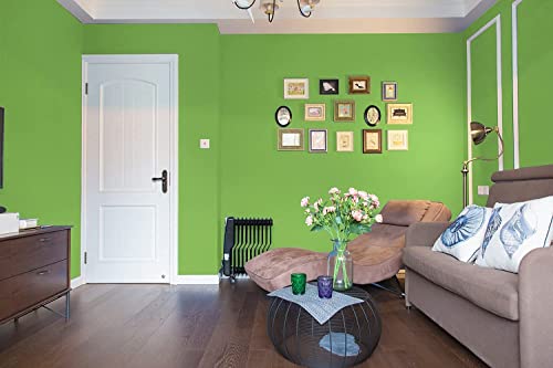 Image of WALLMATE Lime Green Peel and Stick Wallpaper Self-Adhesive Removable Thicken Waterproof Wallpaper for Kitchen Countertop Cabinet (2 Feet by 15 Feet, Matte Parrot Green Wallpaper)