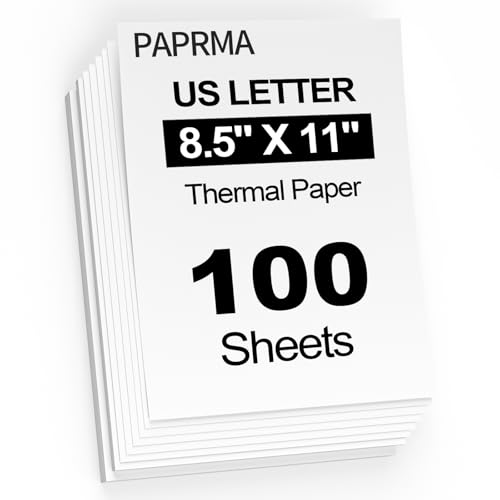 Papier thermique imprimante portable format 21,6x11cm recharge 100 feuilles