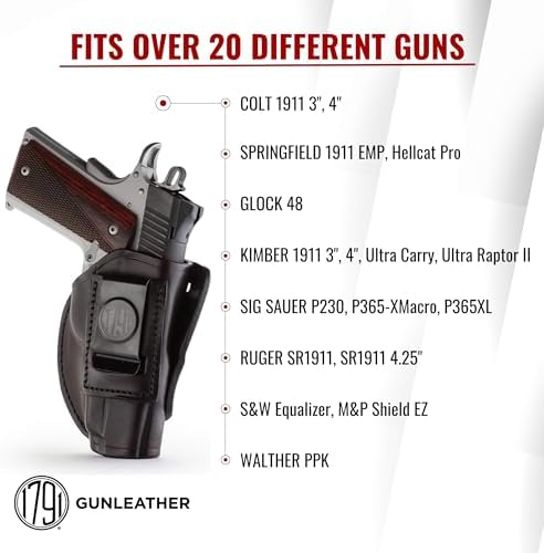 1791 Gunleather 4-Way 1911 Holster, Fits Kimber, Colt, Browning, Ruger, Sig Detail
