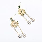 ◆ Retro-Design im Court-Stil, eingelegt mit grünen künstlichen Edelsteinen, die wunderschöne Farben hinzufügen, süß und frisch