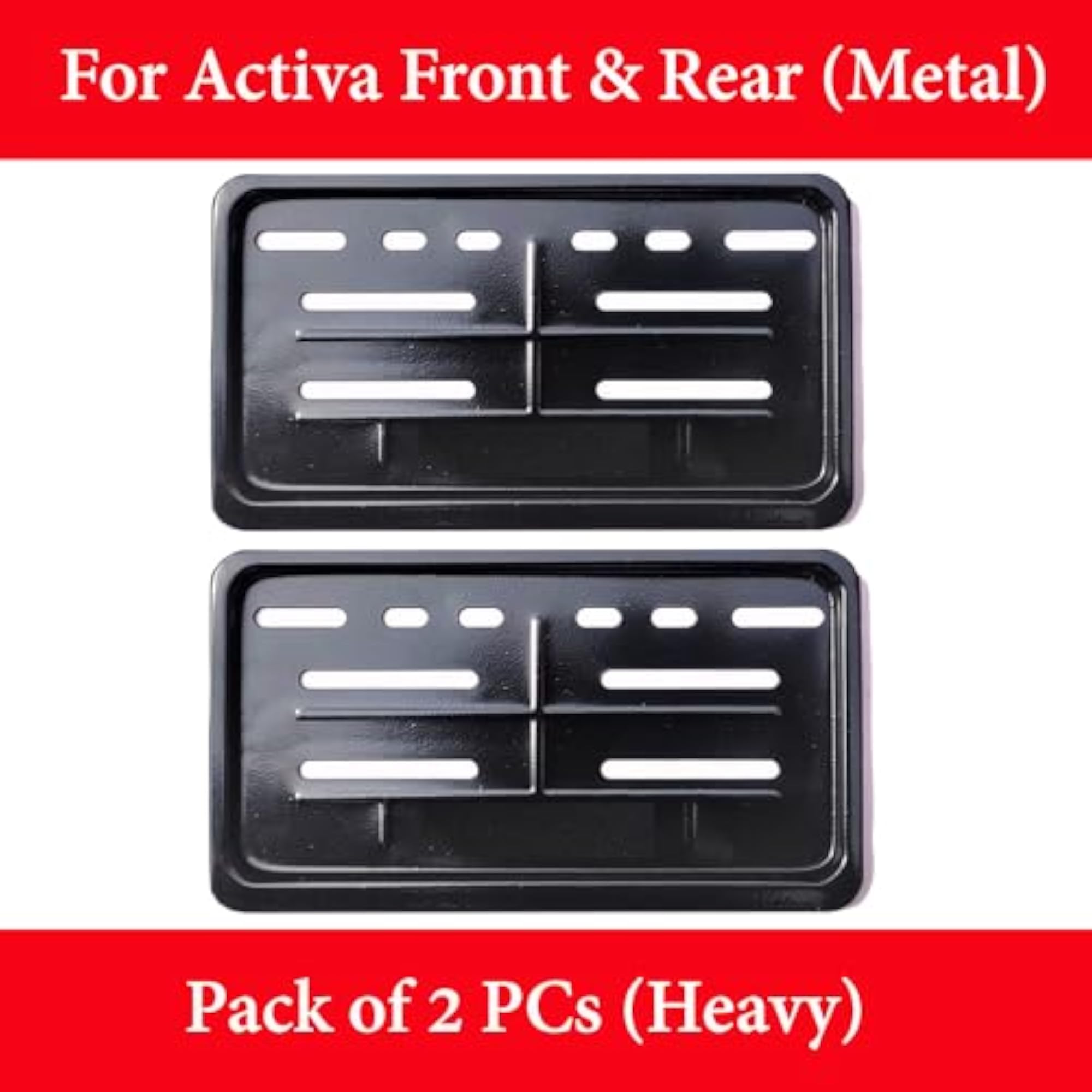 High Security Metal Number Plate Frame for Motorbikes, Set of 2