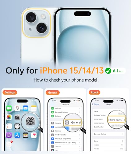 Image of FNTCASE for iPhone 15 Case: for iPhone 14 Case & iPhone 13 Case [Compatible with Magsafe] Translucent Matte Cases with [Screen Protector] Military Grade Shockproof Protective Phone Cover - Teal