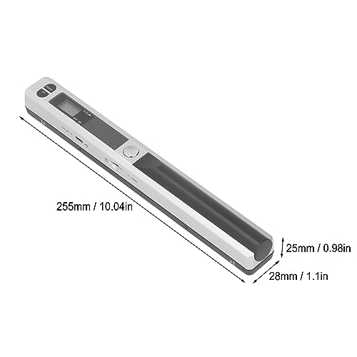 Handscanner, Klares Display, Vielseitiges JPG-PDF-Format, Plug-and-Play, 3 Modi, Tragbarer Fotoscanner, Schnelles Scannen für Unternehmen (Silver)