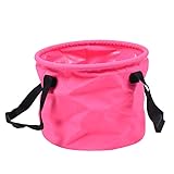 Large Outdoor Camping Folding Bucket Washing Collapsible Water 10L/20L/30L (rose red,30L)