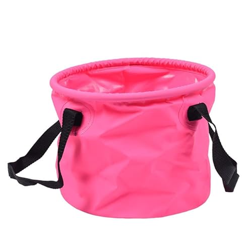 Large Outdoor Camping Folding Bucket Washing Collapsible Water 10L/20L/30L (rose red,30L)