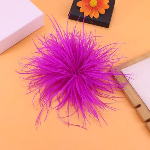 Image of CSIYANJRY99 Dainty Feather & Rose Flower Large Brooch Lapel Pins Delicate Elegant Handmade Flower Brooches Pin Classic for Wedding Party Dance Banquet for Women Dress Suit Ceremony Clothes Accessories Jewelry Valentine's Day Gifts