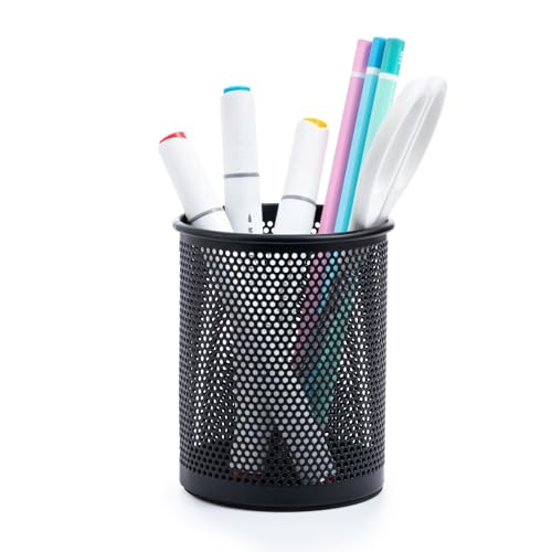M&G Black Mesh Metal Pencil Holder