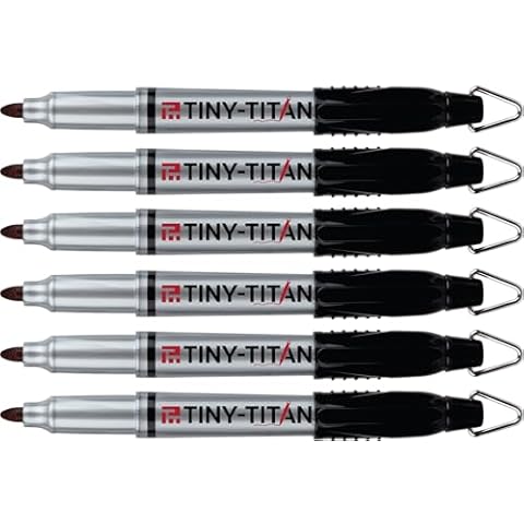 The Office-Pros Mini Markers, Black Permanent Markers For Nurses Badge, Mini Key Chain Hook, Badge Marker, Golf Ball Makers, Bullet Tip, Fine Point - 6 Total Markers Cover