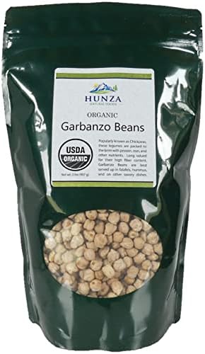 Hunza Organic Garbanzo Beans / Chickpeas (2 lbs)