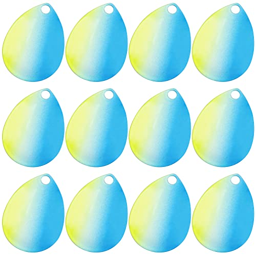 35pcs Fishing Spinner Blades Colorful Colorado Blades Kit Lure Making Supplies Easy Spin Fishing Spoons for DIY Inline Spinner Spinnerbaits Walleye Rig Freshwater Saltwater
