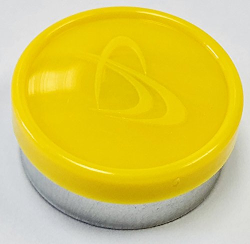 20mm Yellow Flip Off Caps 100pk