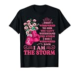 I'm The Storm Boxing Warrior Pink Ribbon Women Breast Cancer T-Shirt
