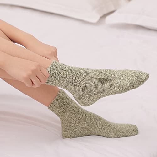 Image of Clothirily Wool Socks, Thick Soft Wool Socks for Women, Vintage Warm Womens Sock, Winter Warm Boot Sock for Women Men