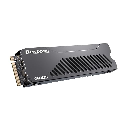 Image of Bestoss 4TB PCIe 4.0 M.2 NVMe SSD with Heatsink,PS5 Storage,7350MB /s | PS5 Memory Storage Expansion SSD, SLC Cache&HMB, Tailored for Gamers, Editors&AI Creators Demanding Blazing-Fast Speed