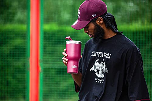 Beast 40 oz Tumbler Stainless Steel Vacuum Insulated Coffee Ice Cup Double Wall Travel Flask (Cranberry Red)