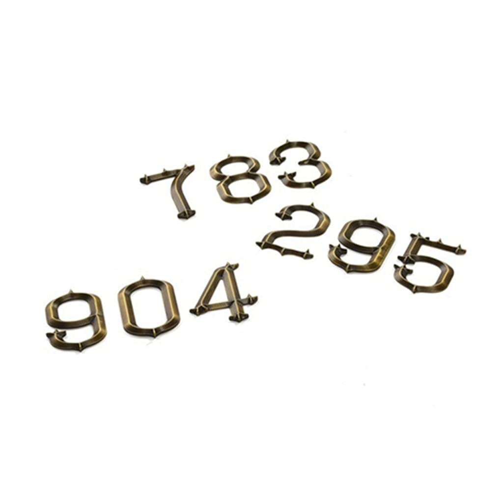 Números de casa, números de puerta de entrada, números de casa vintage con diseño de flecha | Placas de letreros de números de puerta modernos de 2,36 pulgadas | Números de metal for habitaciones de h