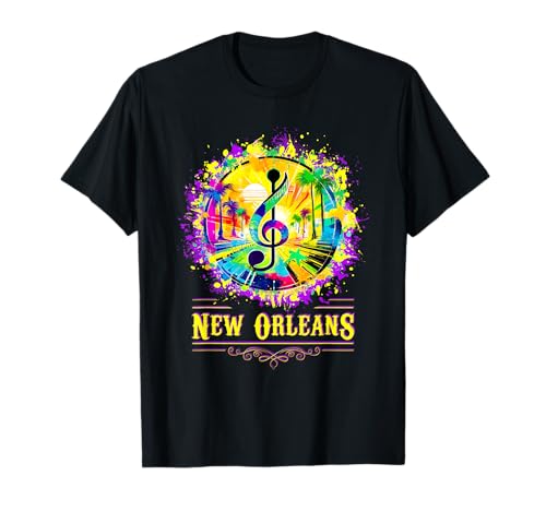 Elegante New Orleans Bourbon Street Cool Fun NOLA Mardi Gras Camiseta