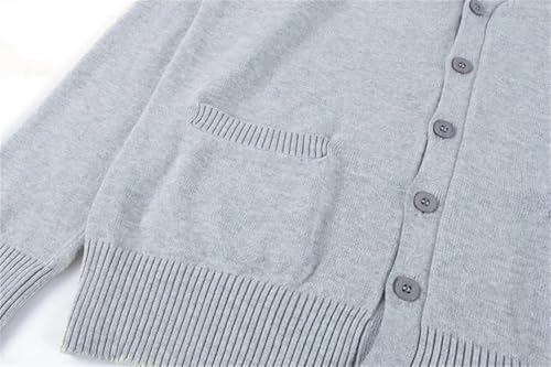 Women's Cardigan Sweater V Neck Button Down Knit Cardigans Long Sleeve Coat with Pockets3
