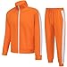 EFORLED Adult Halloween Costumes for Men 2025,Family Orange Zip-Up Tracksuit with Black Wig Cap & Glasses,XL