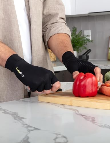 ComfyBrace Copper Infused Compression Arthritis Gloves for Hand & Finger Relief from pain/swelling caused by Rheumatoid Arthritis, Carpal Tunnel, Tendonitis and Poor Circulation, Fits Men & Women - Image 2