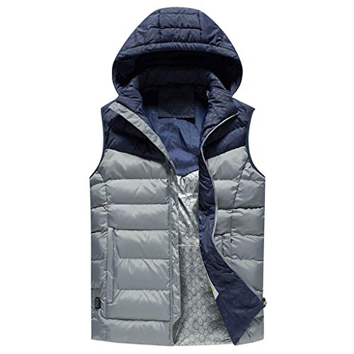 SANFASHION - Chaqueta de calentamiento eléctrico Smart USB para hombre X- Gris XXL