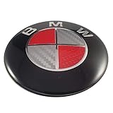bmw emblem 82 mm selbstklebend  Otro Ref0001 Emblem Anagrama passend für BMW 82 mm (Rot - Weiß Kohlenstoff)