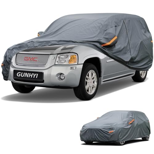Image of GUNHYI Premium Car Cover Custom Fit GMC Envoy(2002-2010), 16 Layers Heavy Duty Car Cover Waterproof All Weather with Zipper Door for Sun Rain Snow Dust Uv Protection