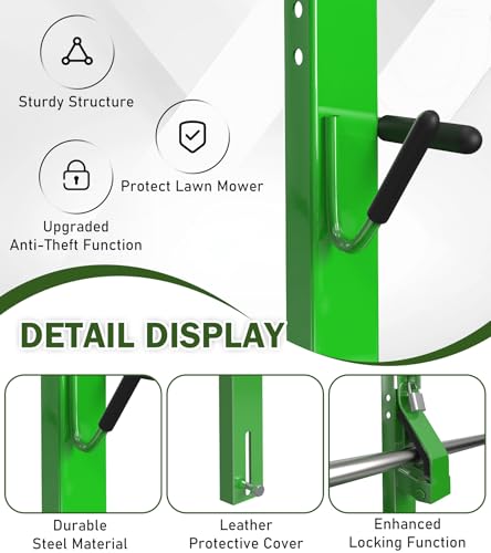 ELITEWILL 4 Place Weedeater Rack for Open Trailers Trimmer Rack Weed Eater Racks for Trailer Landscape Truck Holder Lawn Equipment Accessories w/Lock - Thumbnail 2