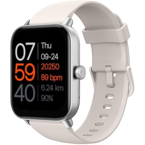 TOOBUR Smart Watch for Women Alexa Built-in, 1.8" IP68 Fitness Tracker with Heart Rate/Sleep Tracker/100+ Sport Modes/Answer & Make Calls, Fitness Watch Android iOS Compatible Beige Cover